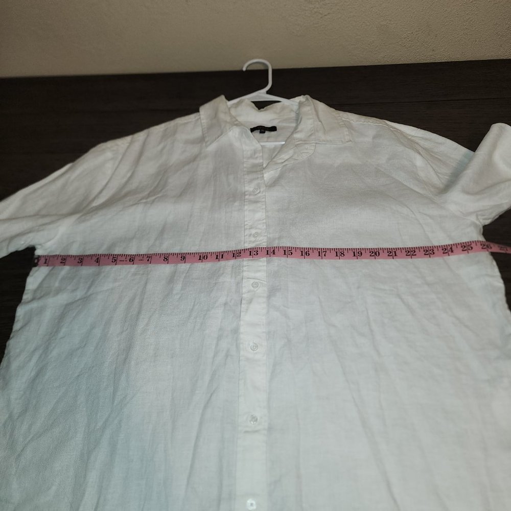 Quince 100% European Linen Long Sleeve Shirt NWT White XL - Picture 4 of 7